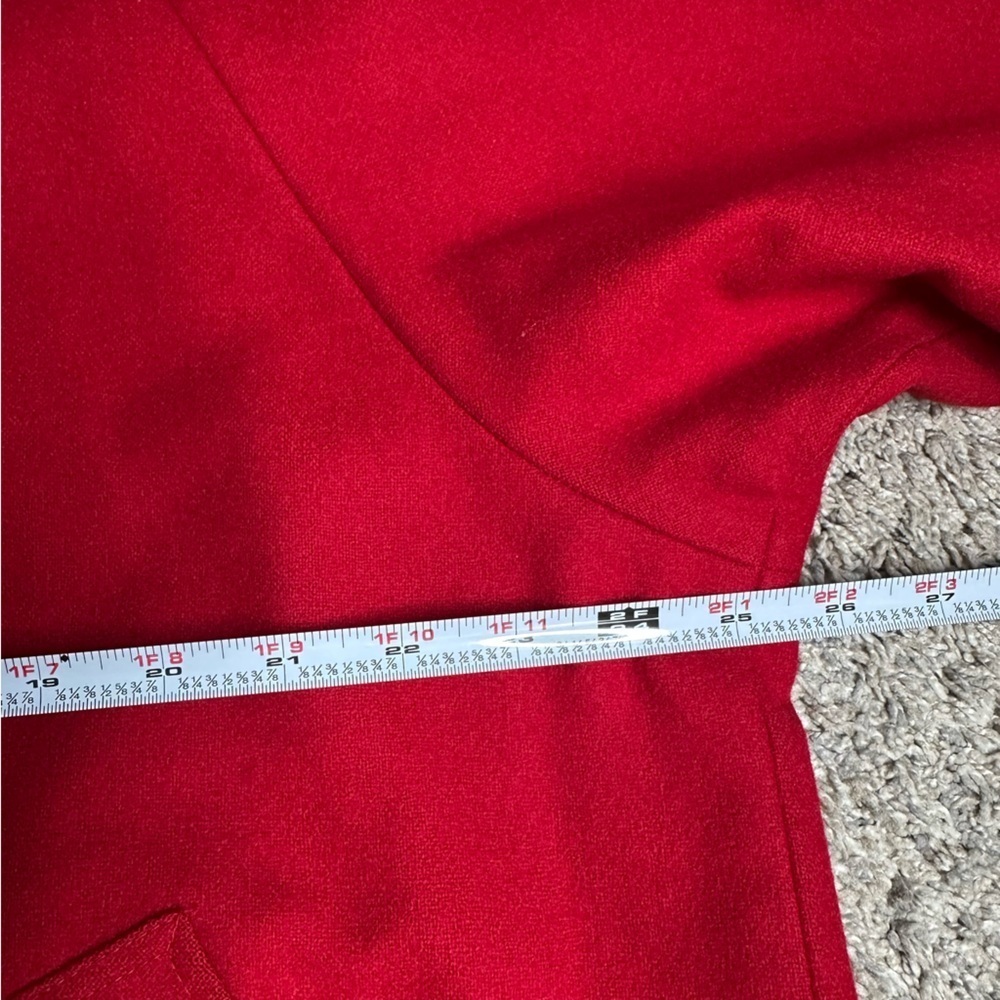 Vintage Pendleton Wool Bomber Jacket Red Oversized XL Zip Front Coat short warm - Picture 7 of 9